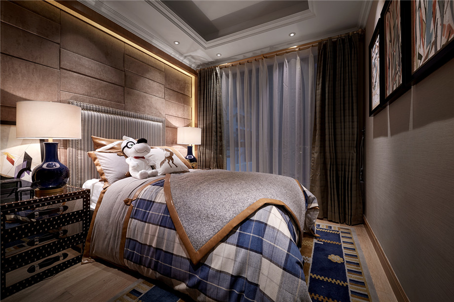 石家莊裝修案例融創裕華壹號 美式鄉村風格 133平